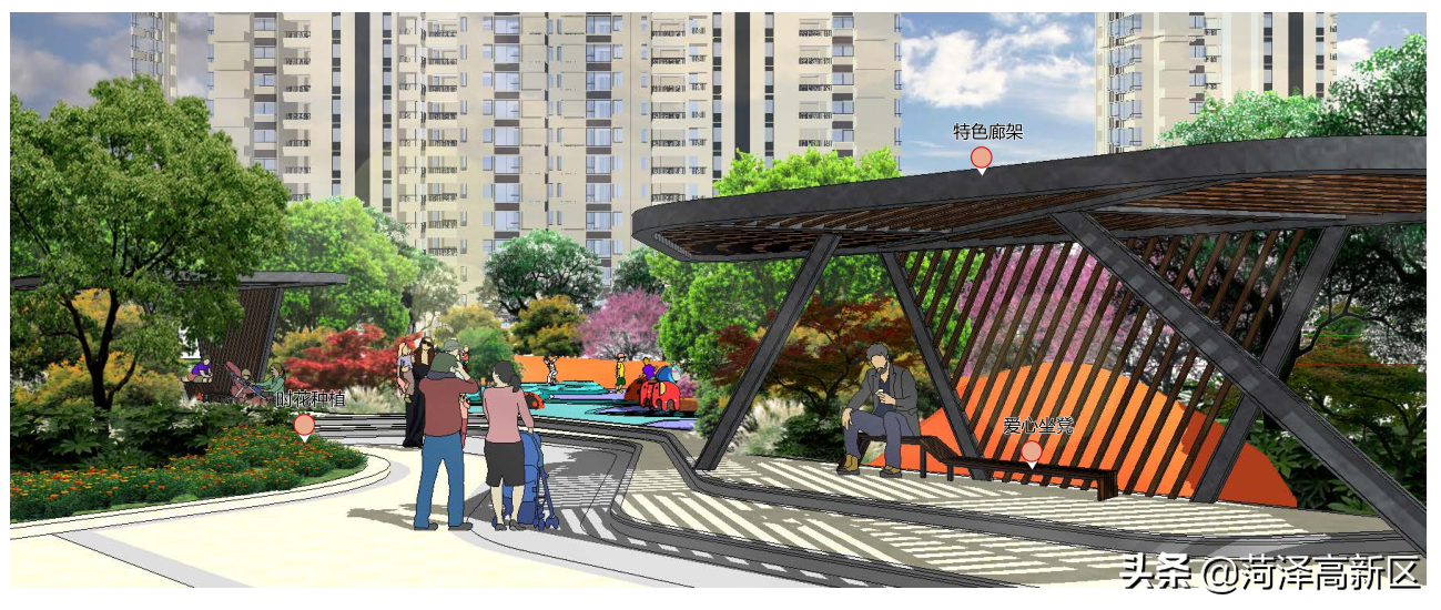 兰州路，菏泽高新区的 “绿丝带”