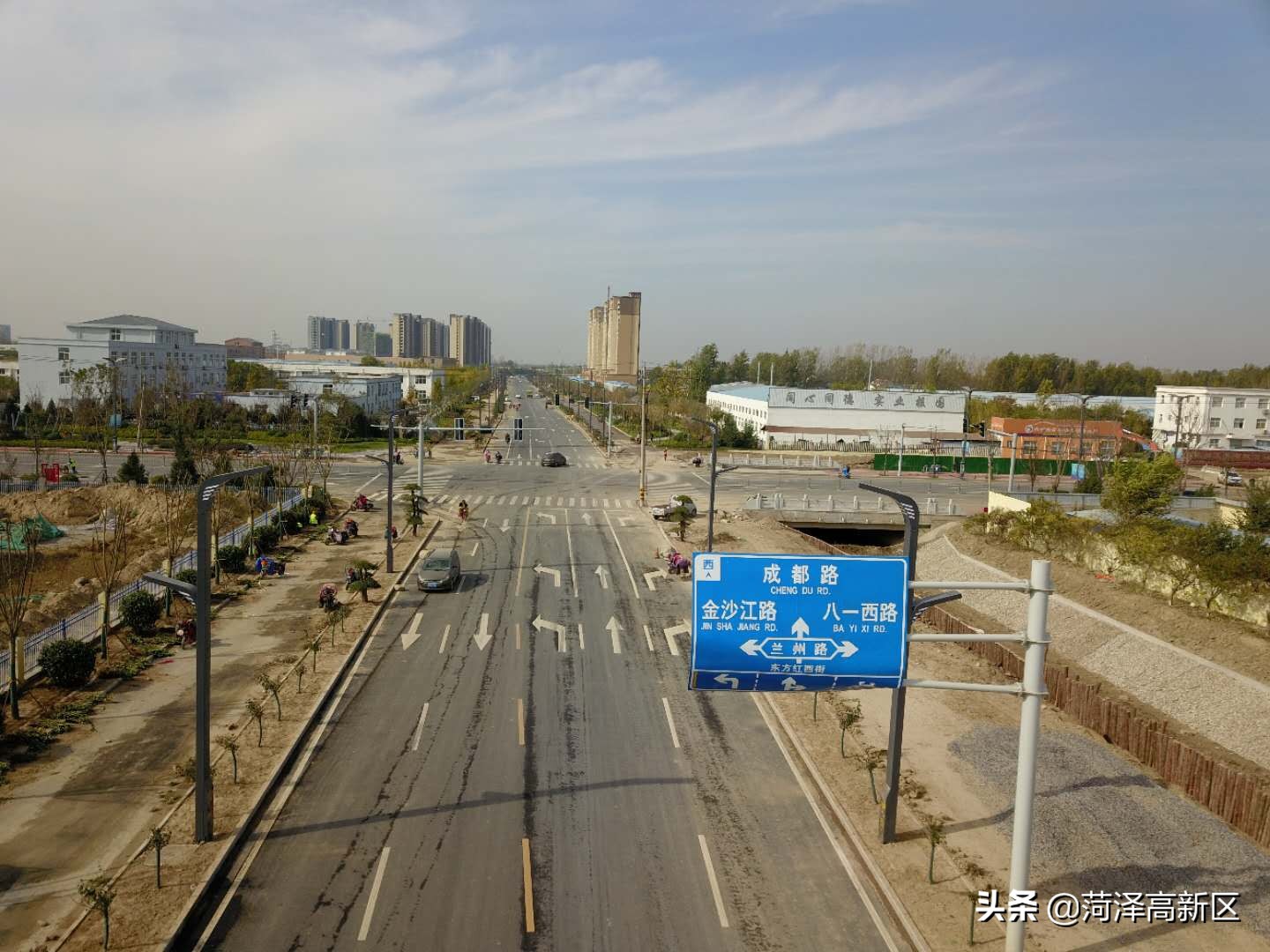 菏泽高新区：全面提升兰州路  精心打造“城市会客厅”