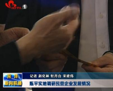 陈平带领相关部门负责人实地调研民营企业发展