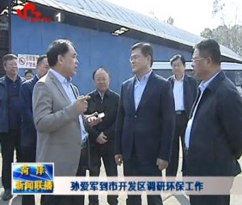 孙爱军到市开发区调研环保工作