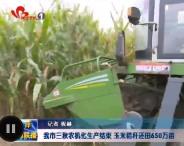 菏泽三秋农机化生产结束 玉米秸秆还田