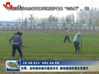 东明：加快森林城市建设步伐 确保路域环境长效提升