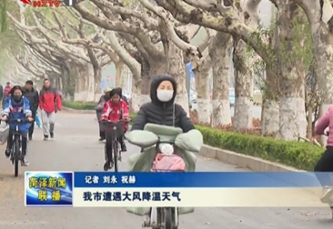我市遭遇大风降温天气