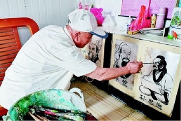 牡丹区：贫困户刘永胜的“画卷人生”