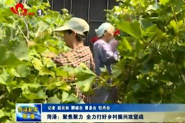 菏泽：聚焦聚力 全力打好乡村振兴攻坚战