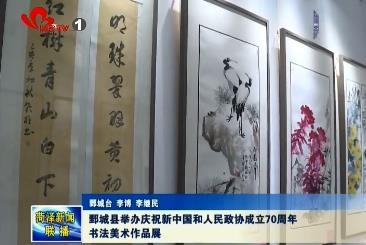 鄄城县举办庆祝新中国和人民政协成立70周年书法美术作品展
