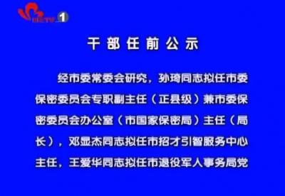  干 部 任 前 公 示 