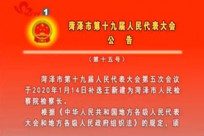十三届市委委员，市十三次党代会代表 菏泽市第十九届人民代表大会公告 （第十五号）