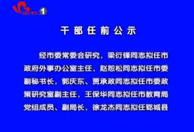  干 部 任 前 公 示 