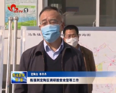 陈强到定陶区调研脱贫攻坚等工作