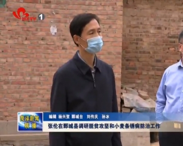 张伦在鄄城县调研脱贫攻坚和小麦条锈病防治工作