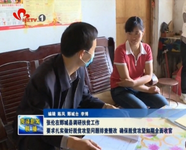 张伦在鄄城县调研扶贫工作 要求扎实做好脱贫攻坚问题排查整改 确保脱贫攻坚如期全面收官