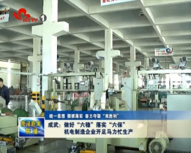 成武：做好“六稳”落实“六保” 机电制造企业开足马力忙生产