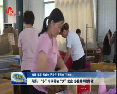 菏泽：“小”车间带动“大”就业 多措并举稳增收