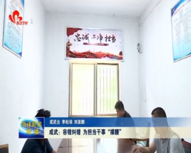 成武：容错纠错 为担当干事“撑腰”