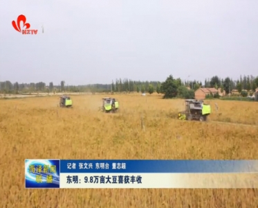 东明：9.8万亩大豆喜获丰收