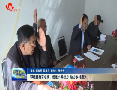 郓城县随官屯镇：规范小微权力 助力乡村振兴