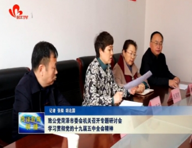 致公党菏泽市委会机关召开专题研讨会 学习贯彻党的十九届五中全会精神