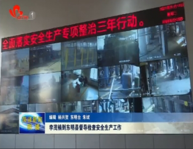 李茂楠到东明县督导检查安全生产工作