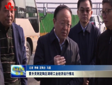 曹升灵到定陶区调研工业经济运行情况