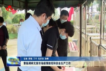曹临调研文旅市场疫情防控和安全生产工作