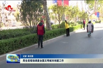 周生宏现场调度全国文明城市创建工作