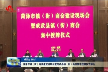 菏泽市镇街商会现场会暨成武县镇（街）商会集中授牌仪式举行