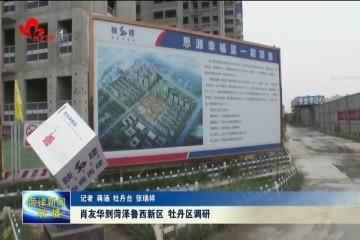 肖友华到菏泽鲁西新区、牡丹区调研