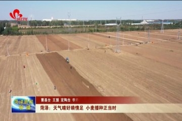 菏泽：天气晴好墒情足 小麦播种正当时