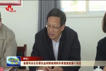 山东省委外办主任蔡先金到鄄城县调研并看望派驻“第一书记”